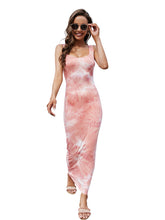 Vestido sin mangas con efecto tie-dye y corte bag-hip